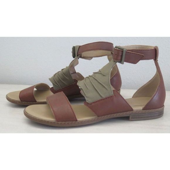 Timberland A25CF Women's Sz 7 Olive Green Cherrybrook Ankle Strap Sandals - Picture 3 of 12